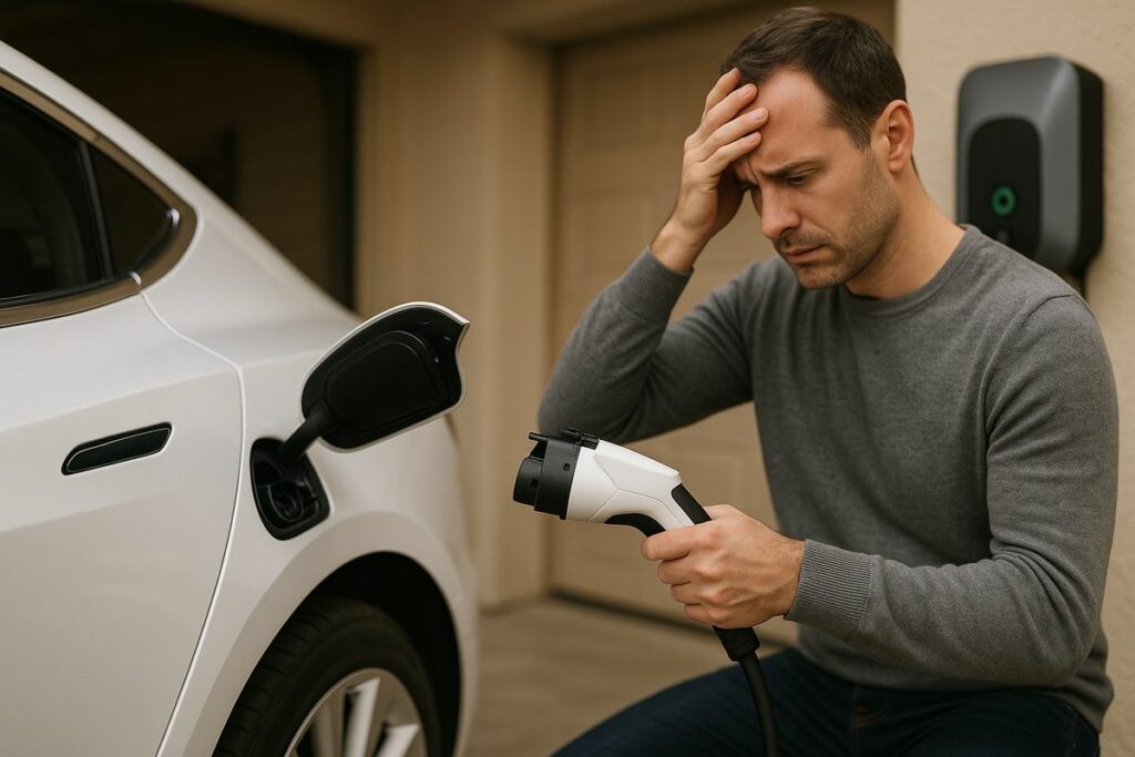 Errores comunes al cargar un vehículo eléctrico en casa