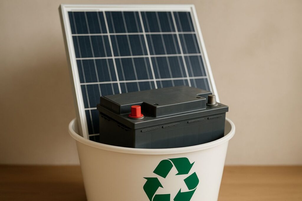 ¿Cómo reciclar baterías y paneles solares correctamente?