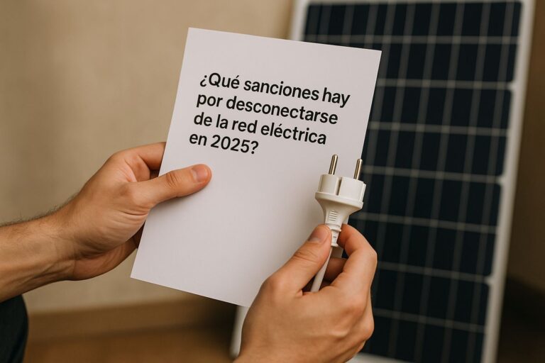 ¿Qué sanciones hay por desconectarse de la red eléctrica en 2025?