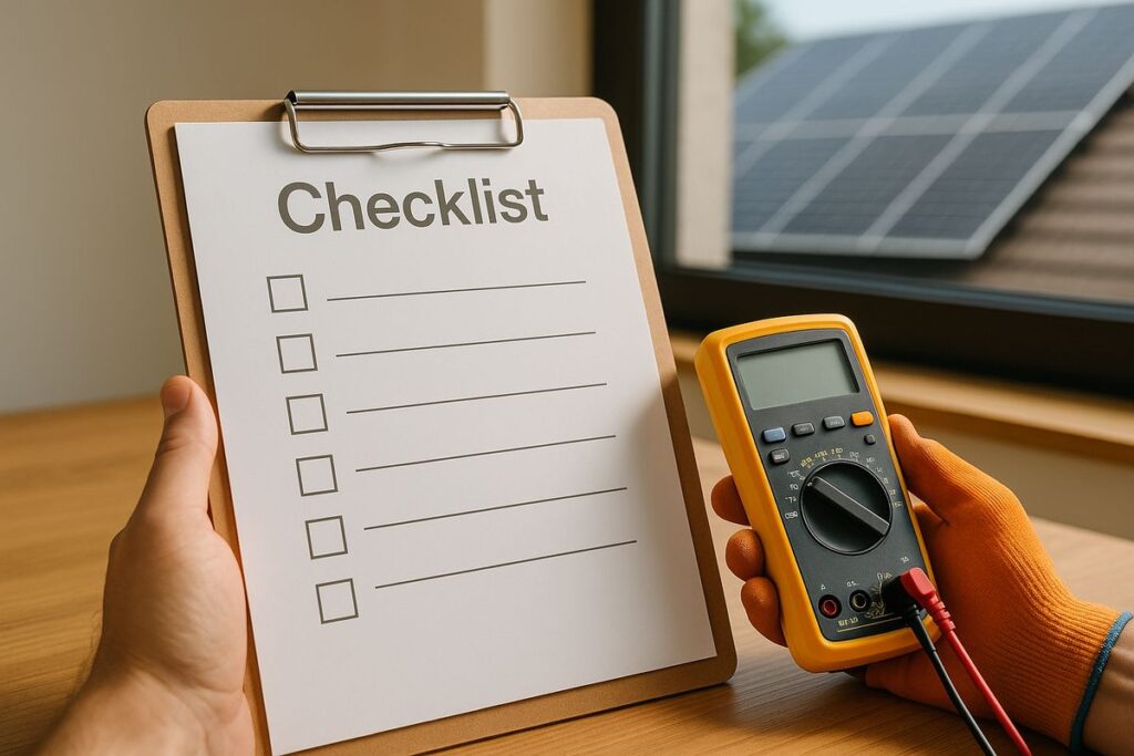 Checklist de mantenimiento para sistemas de autoconsumo 2026