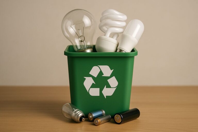 Cómo reciclar correctamente bombillas y baterías en 2026