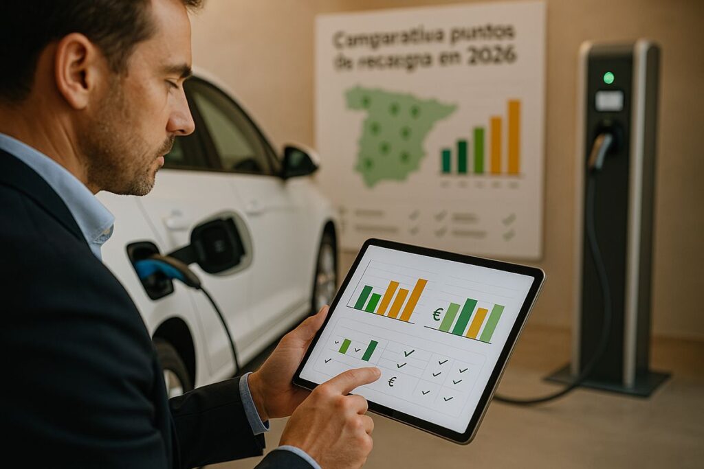 Comparativa de puntos de recarga públicos en 2026