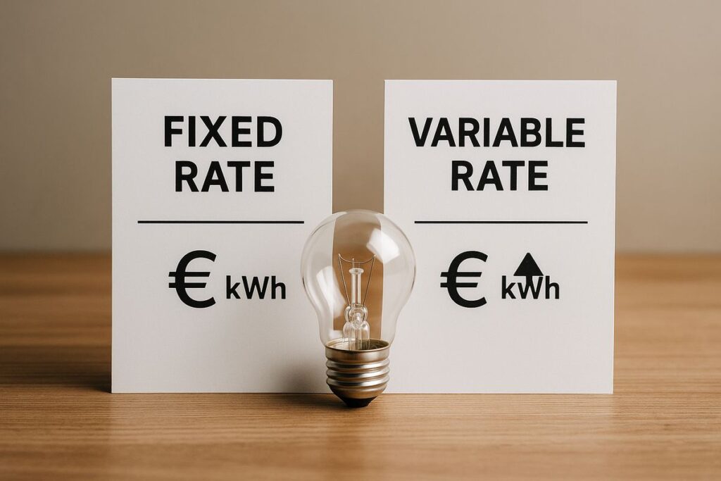 Diferencia real entre tarifa fija y tarifa variable de electricidad