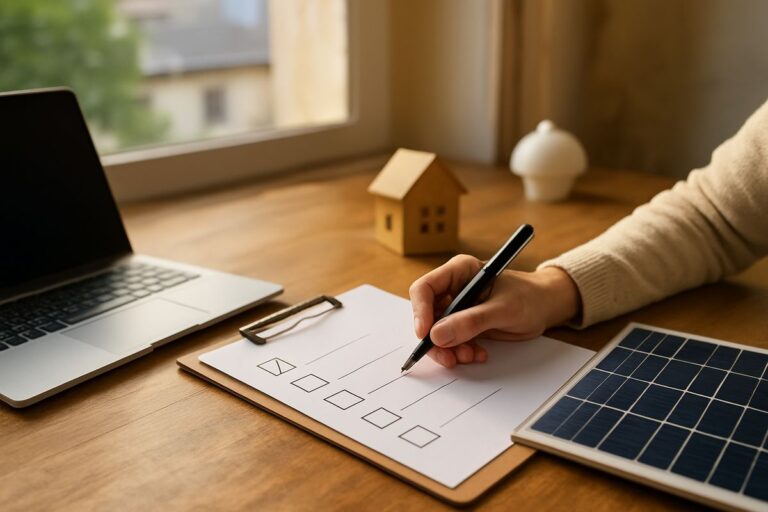 Fotografía editorial sobre Checklist imprescindible para contratar energía renovable en casa (teo)